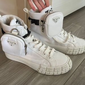 Prada shoes popular white